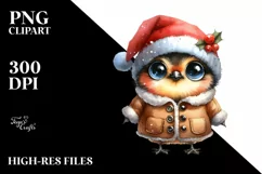 Funny Expressive Cute Baby Bird for Christmas PNG Product Image 1