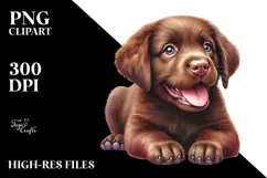 Happy Chesapeake Bay Retriever Baby PNG Product Image 2