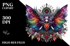 Vibrant Gothic Fairy PNG Product Image 1