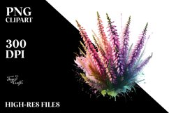 Glossy Heather Material Watercolor Splash | Clipart Product Image 3