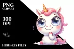 Expressive Very Large Goofy Smile Unicorn PNG Product Image 1
