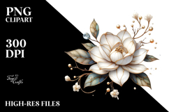 Gardenia Made of , Watercolor Splash PNG Product Image 2