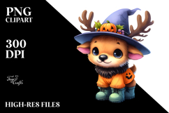 Cute Elk Dressed for Halloween PNG Product Image 2