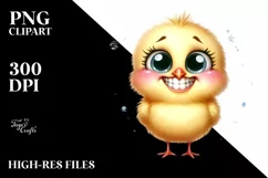 Baby Chick Big Eyes Sublimation Clipart Product Image 3