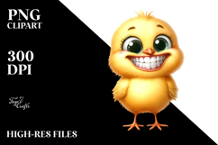 Funny Baby Chick Standing Clipart Product Image 2