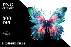 Abstract Butterfly with Plant Leaves, PNG Product Image 3