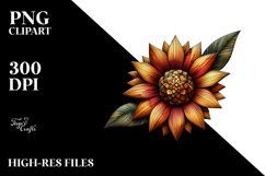 Stained Sunflower Watercolor Splash | Clipart Product Image 1