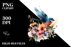 Bird made of Spring Flowers PNG Product Image 2