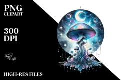 Celestial Mushroom Watercolor Splash Product Image 2