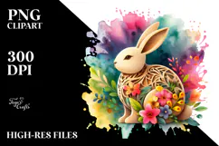 Wooden Bunny, High-Res PNG Product Image 2