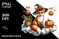 Spooky Night Fox on Cloud PNG Product Image 2
