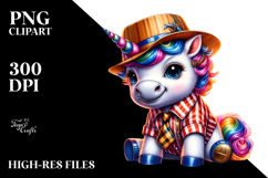 Baby Unicorn with West Coast Swing, Transparent PNG Product Image 2