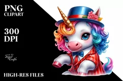 colorful Baby Unicorn in West Coast Swing Dancer's Attire Product Image 1