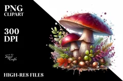 Detailed Glossy Mushroom PNG Product Image 3