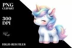 Pastel Baby Unicorn Bubble | Sublimation | Clipart Product Image 3