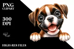 Funny Watercolor Boxer | Sublimation | Clipart Product Image 1