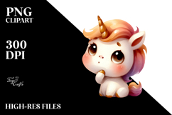 Simple Funny Baby Face Expressive Unicorn Product Image 2