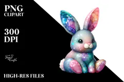 Colorful Pastel Bunny in , PNG Product Image 2
