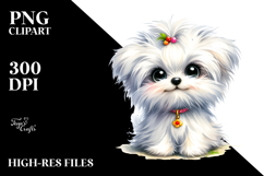 Cute Cartoon Maltese PNG Product Image 2