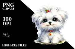 Cute Cartoon Maltese PNG Product Image 2