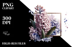 Glossy Hyacinth Watercolor PNG Product Image 2
