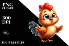Baby Rooster Proud Sublimation Clipart Product Image 1