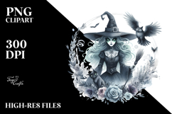 Evil Witch with Cat PNG Product Image 2