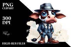 Expressive Big Eyes Cow | Sublimation | Clipart Product Image 3