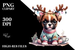 Baby Boxer in Holiday Attire, Transparent PNG Product Image 3
