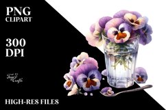 with Pansies | Vibrant Art Clipart Product Image 3