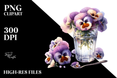 with Pansies | Vibrant Art Clipart Product Image 2