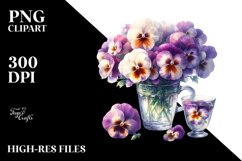 with Pansies | Vibrant Art Clipart Product Image 1