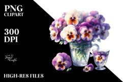 with Pansies | Vibrant Art Clipart Product Image 2