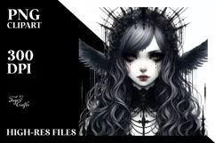 Vibrant Gothic Girl PNG Product Image 1