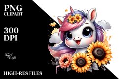 Baby Unicorn Watercolor Splash | Clipart Product Image 3