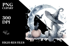 Whimsicall Witch with Cat PNG Product Image 2