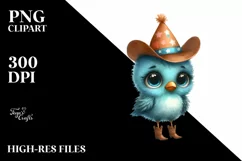 Baby Bird Party Hat Clipart Sublimation Product Image 1