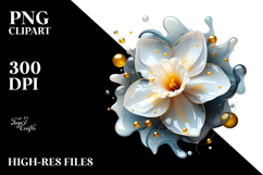 Shiny Daffodil, Watercolor PNG Product Image 2
