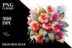 y Impatiens Watercolor PNG Product Image 2