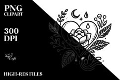 Simple Heart Tattoo PNG Product Image 2
