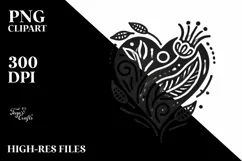 Simple Tattoo Style Heart PNG Product Image 2