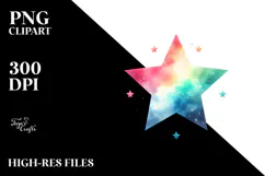 Colorful Simple Pastel Star PNG Product Image 2