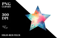 Colorful Simple Pastel Star PNG Product Image 2