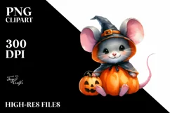 Baby Mouse for Halloween | Cute Art Clipart Product Image 1
