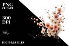 Cherry Blossom Watercolor Splash PNG Product Image 2