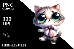 Whimsical Cat Dancing in Bow Tie PNG Product Image 2