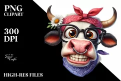 Ox Bandana Fancy es Sublimation Clipart Product Image 1