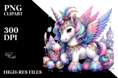 colorful Baby Unicorn with Mardi Gras Parade Product Image 2