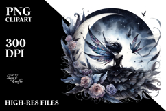 Watercolor Gothic Fairy PNG Product Image 2