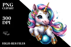 colorful Baby Unicorn with Dance Hall Product Image 2